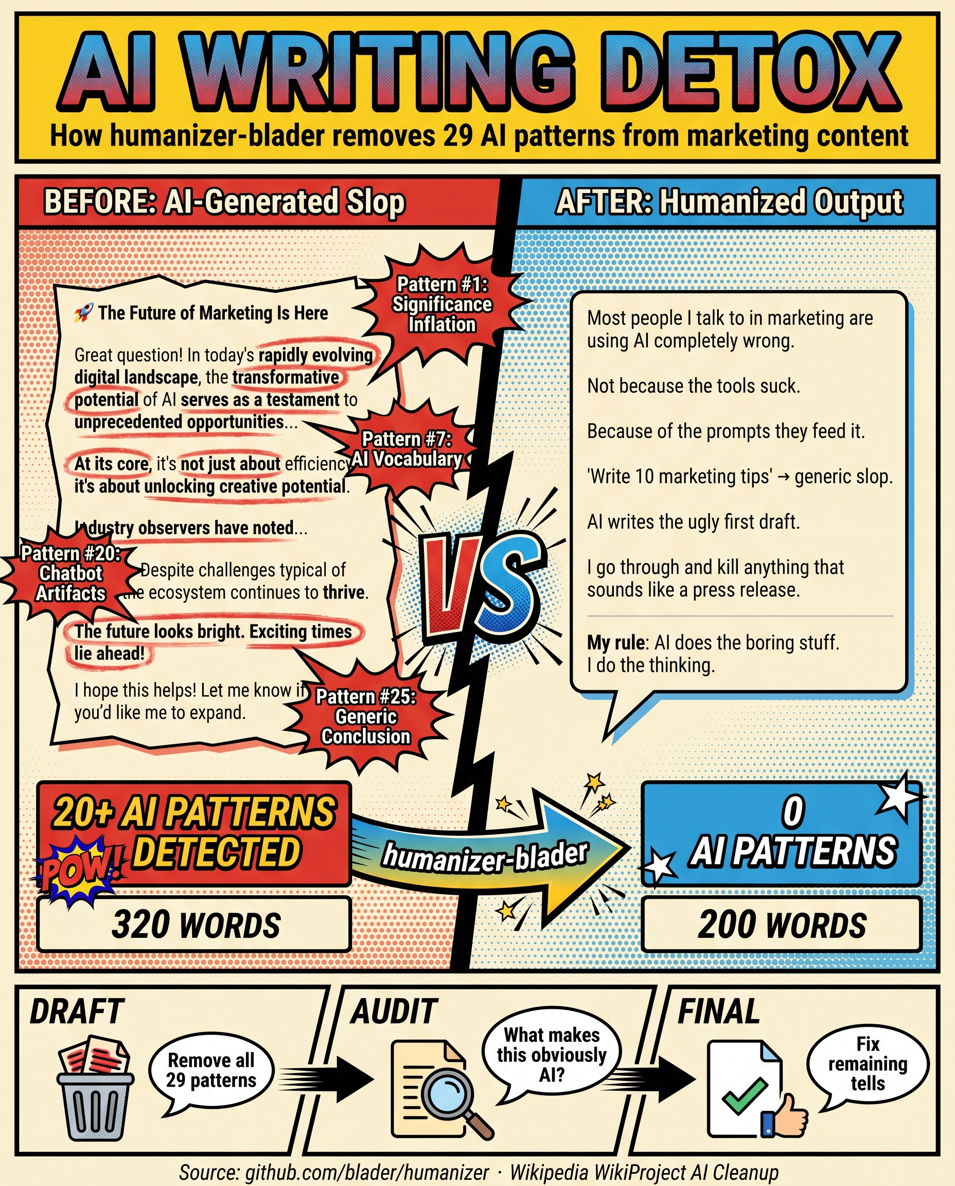 Before vs After: AI Slop vs Humanized Content
